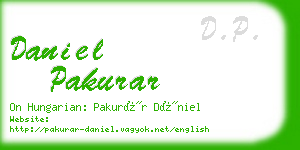 daniel pakurar business card